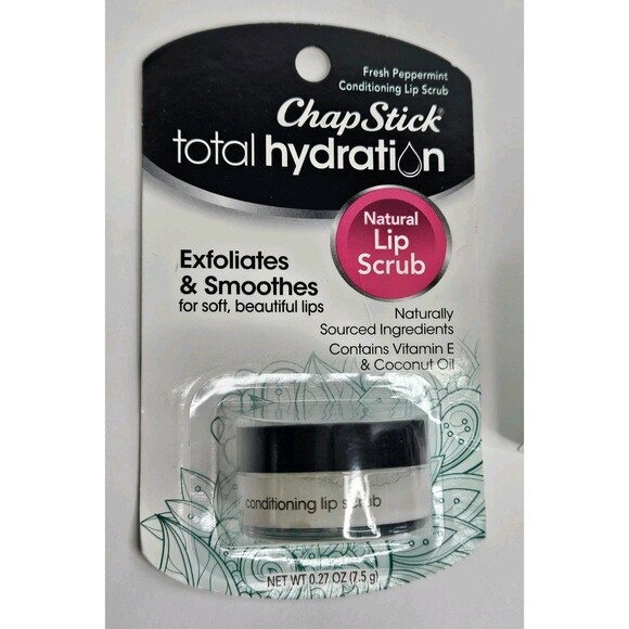 Chapstick Total Hydration Fresh Peppermint & Sugar Plum Lip Scrub Lot Of 3 New - Picture 3 of 4